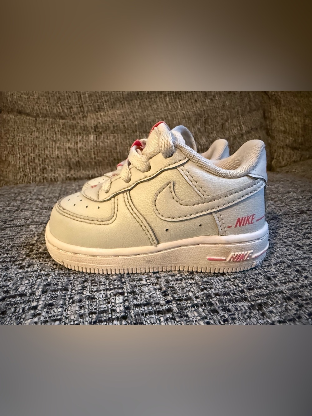Nike Kids' White and Pink Low-Top Sneakers